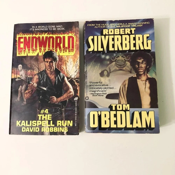 Vtg David Robbins Endworld The Kalispell Run and Tom Obedlam Robert Silverberg - Picture 1 of 16